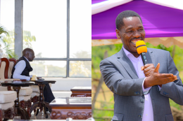 Collage photo of President William Ruto and Peter Munya.